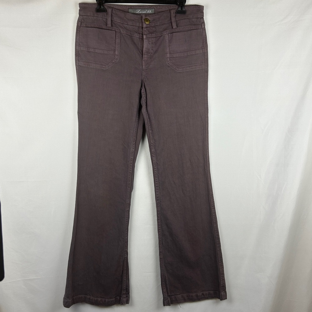 Level 99 wide leg flare leg jeans size 30 mid rise front pocket